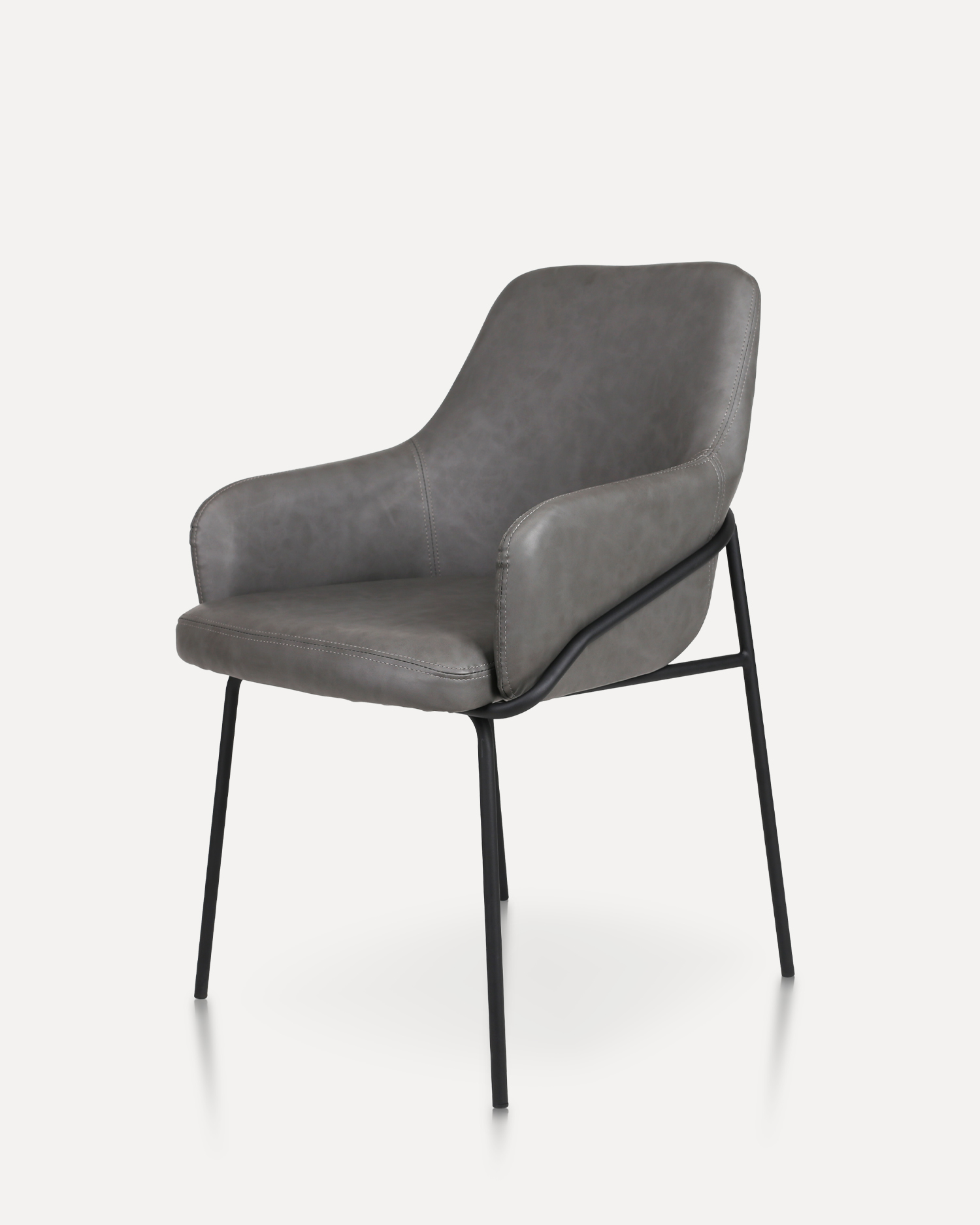 Ghế ăn bằng da với cánh tay