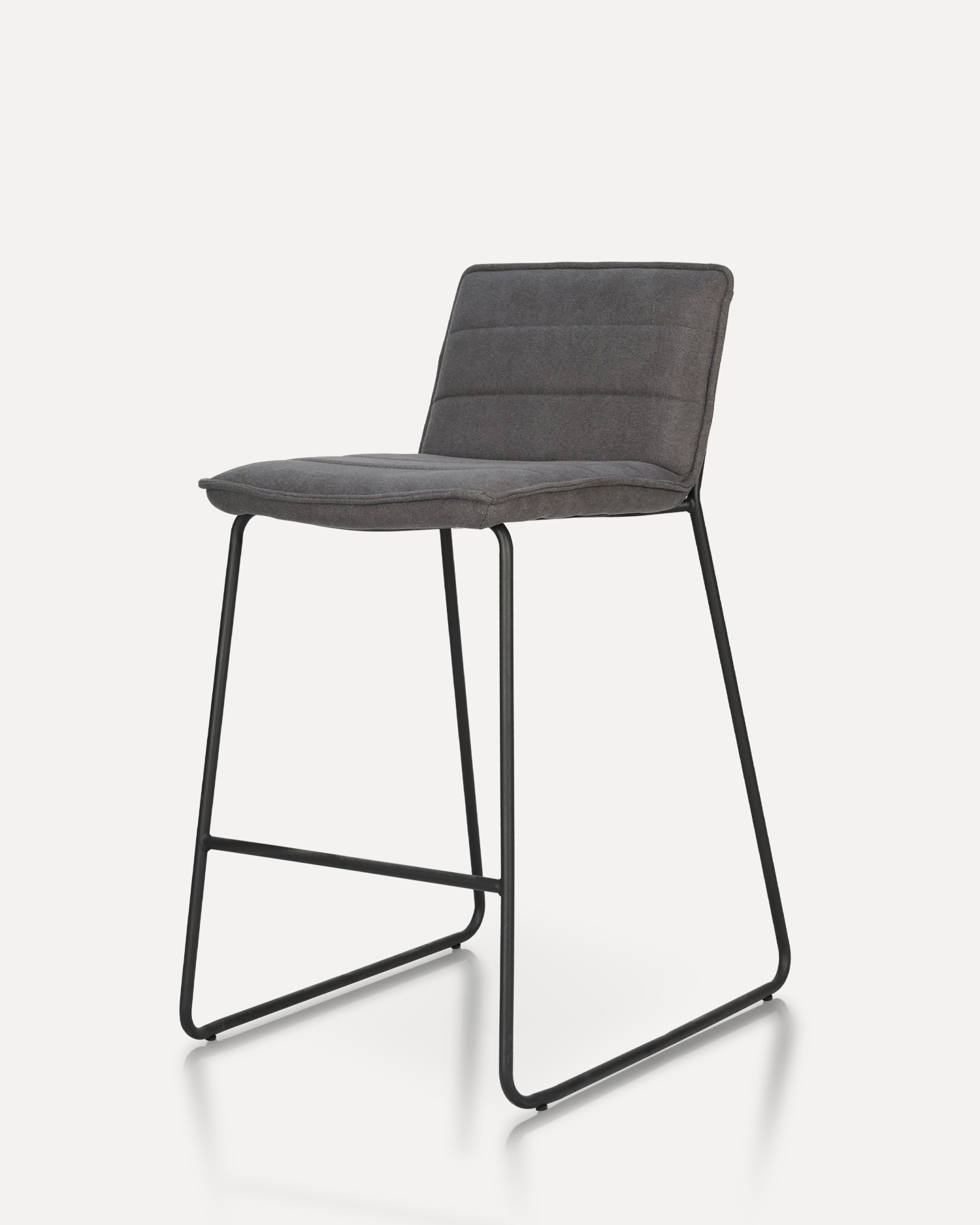 Upholstered Grey Barstool