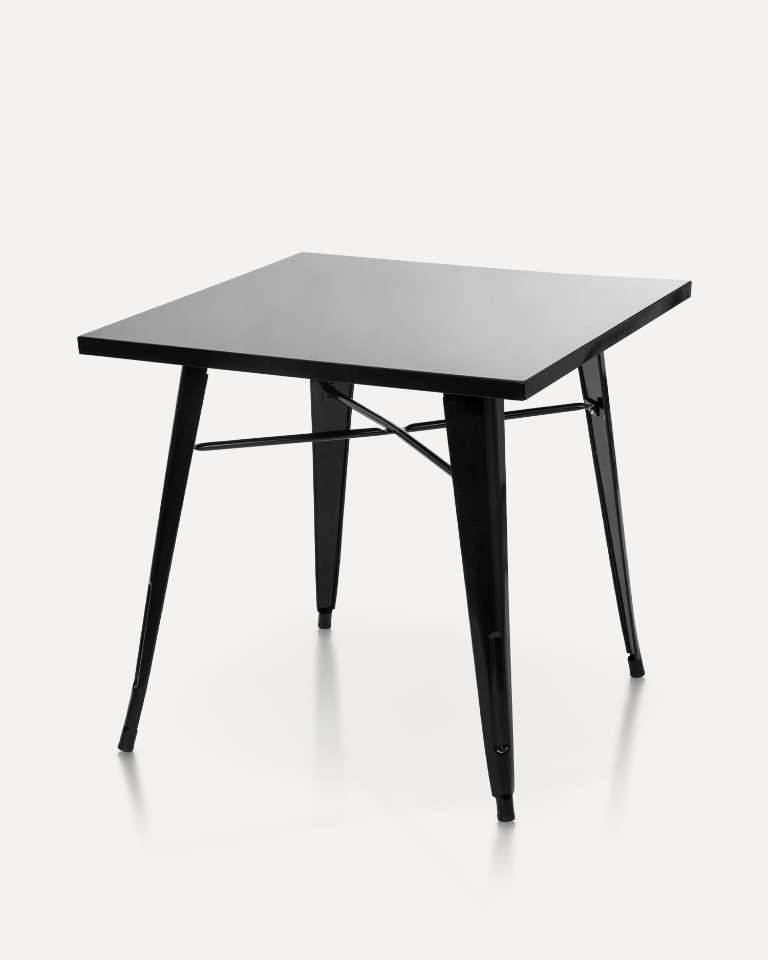 Bàn ăn công nghiệp kim loại đen