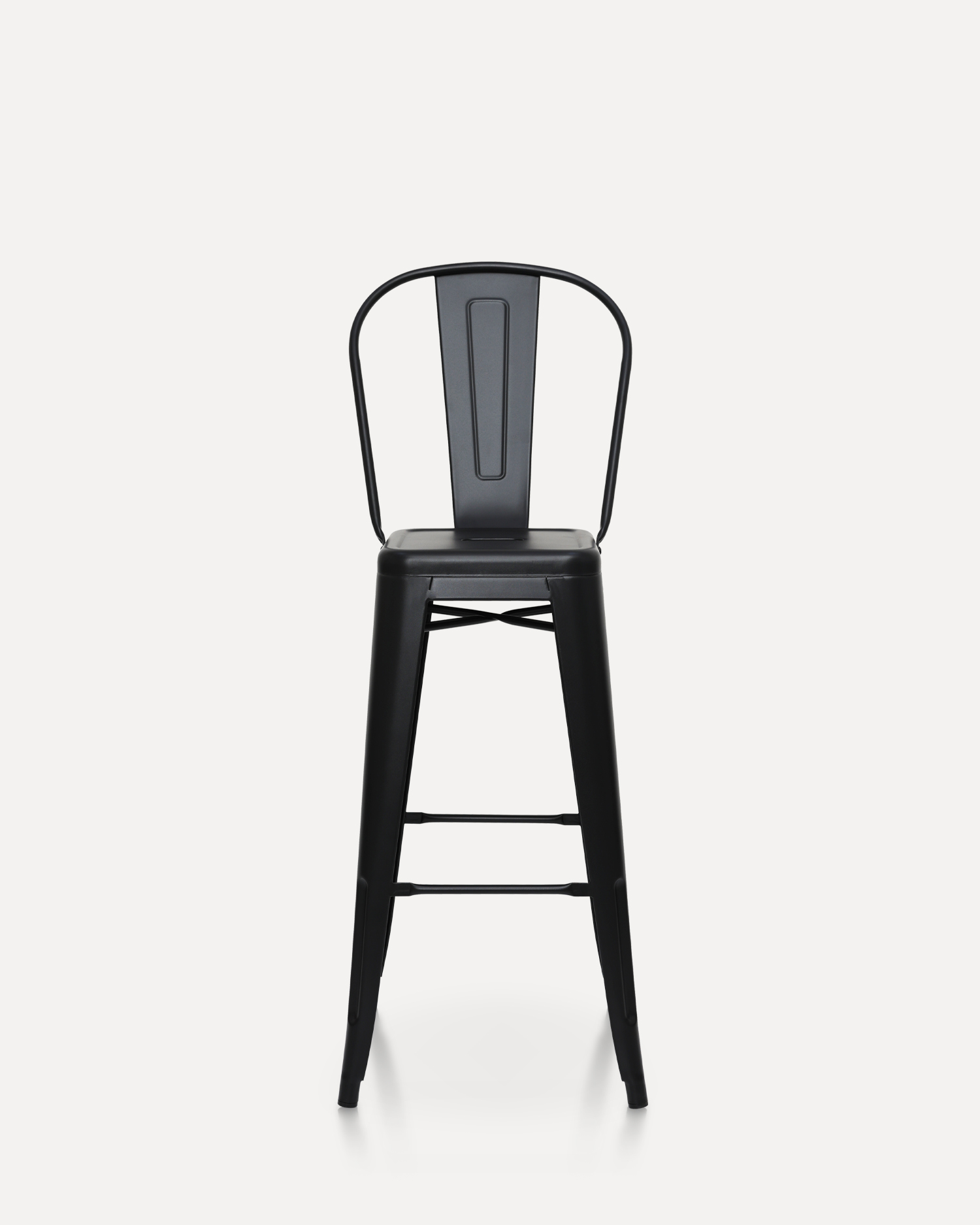 Black Metal Barstool với tựa lưng Black Metal Barstool với tựa lưng