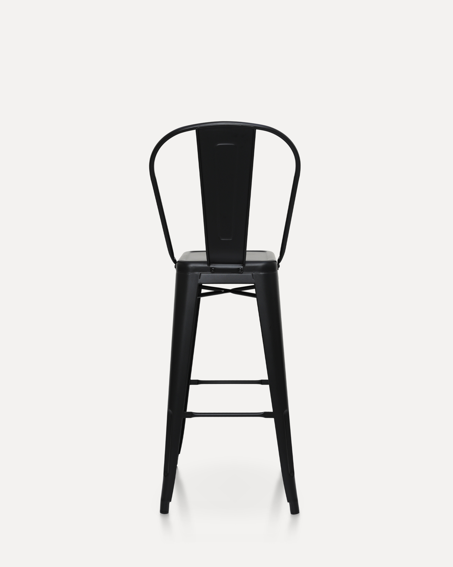 Black Metal Barstool với tựa lưng Black Metal Barstool với tựa lưng
