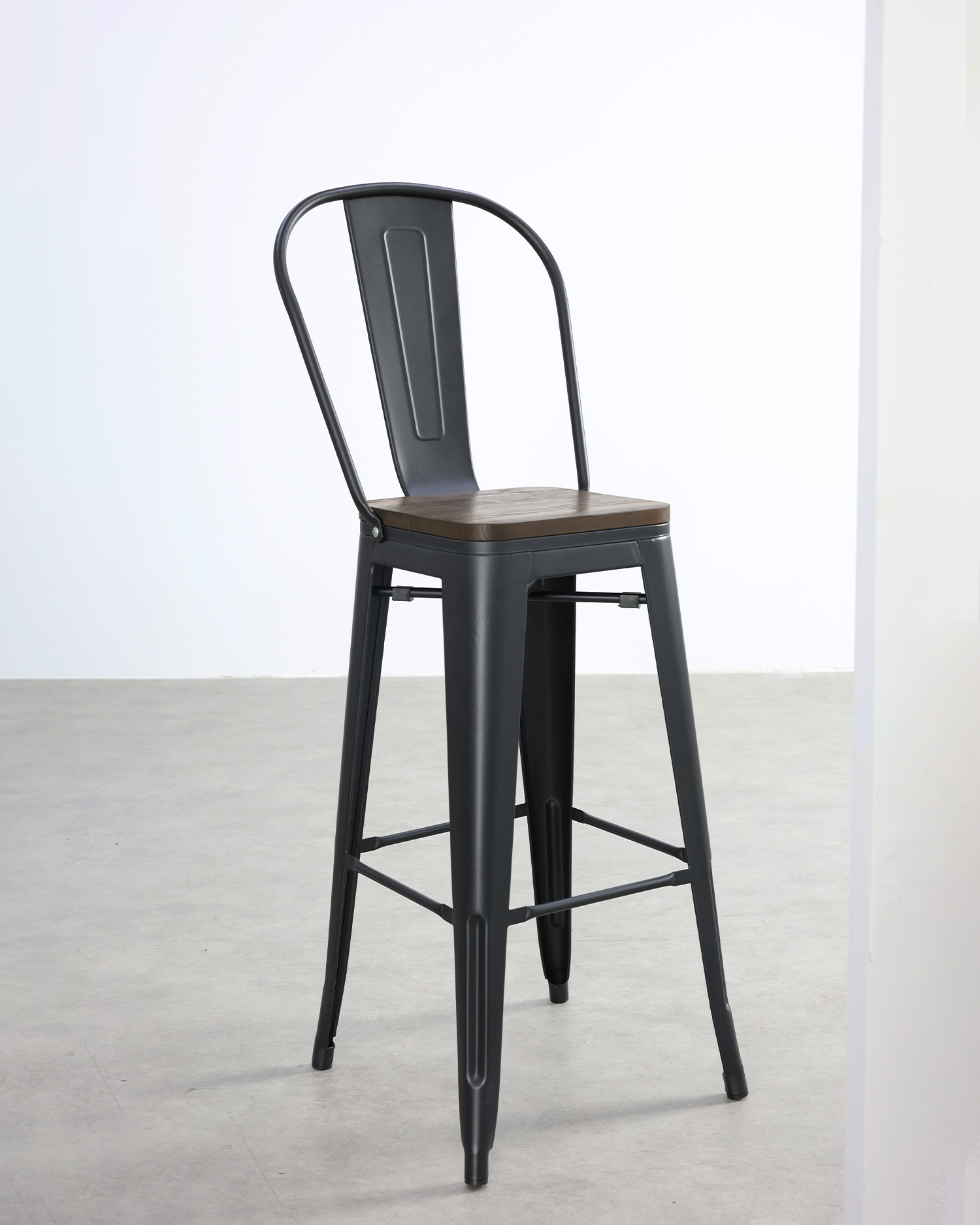 Ghế thiết kế ăn tối màu đen retro Ghế thiết kế ăn tối màu đen retro